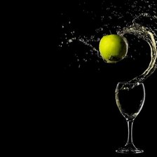 Схема вышивки «яблоко на черном»