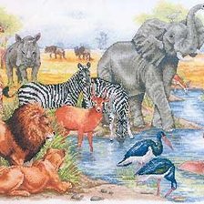 Схема вышивки «на водопое»