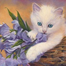 Схема вышивки «Котик»