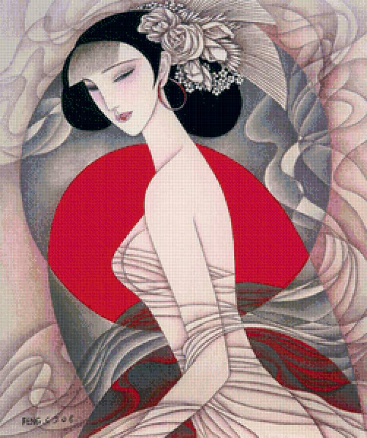 гейша - восток, девушка - предпросмотр