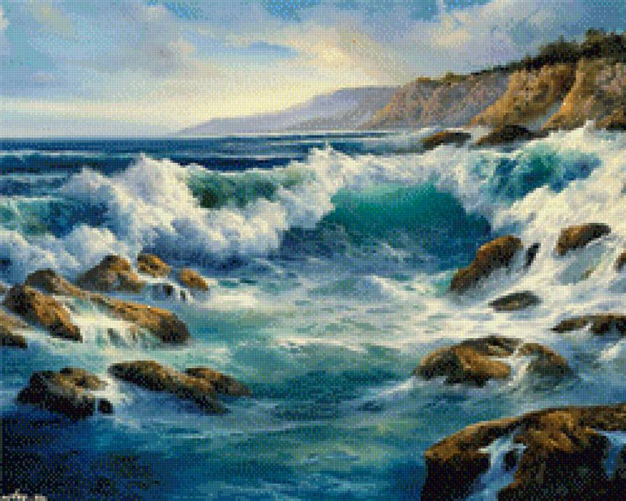 морской прибой - морской пейзаж, море - предпросмотр