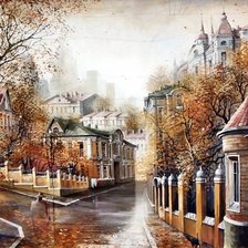 Схема вышивки «городской пейзаж»