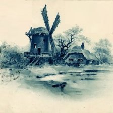 Схема вышивки «старя открытка»