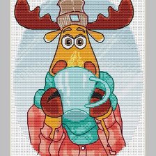 Схема вышивки «Лось»