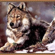 Схема вышивки «волки»