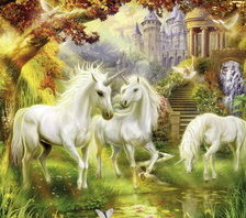 Схема вышивки «Єдинороги»