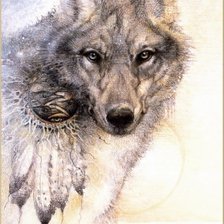 Схема вышивки «волки»