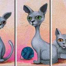 Схема вышивки «Кошки»