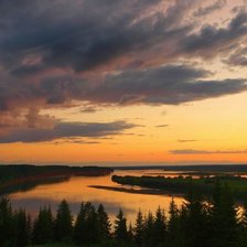 Схема вышивки «река Мезень»