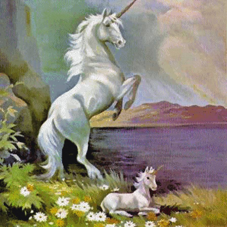 Единороги - лошади, животные, единороги - предпросмотр