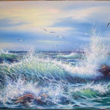 Схема вышивки «море»