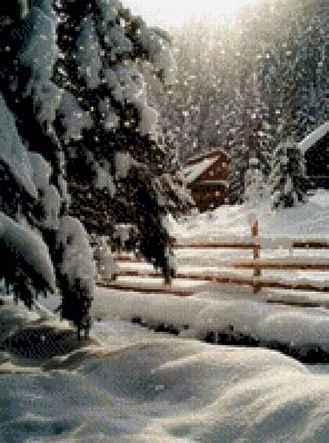 зимний лес - лес, снег, зима - предпросмотр