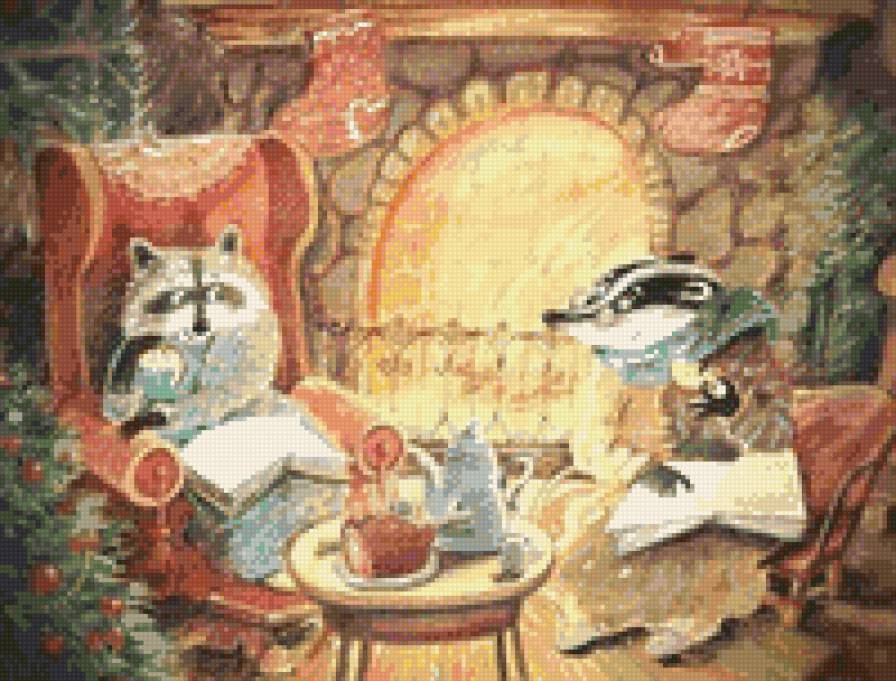 чаепитие - животные, фентези, чаепитие - предпросмотр