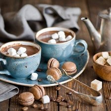 Схема вышивки «какао с зефирками»