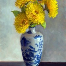 Схема вышивки «ваза с цветами»