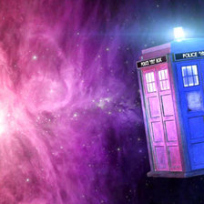 Схема вышивки «Тардис в космосе»