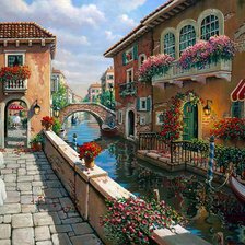 Схема вышивки «речная улица»