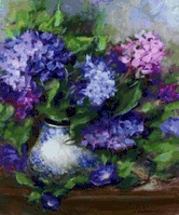 сирень - сирень, букет, живопись, цветы - предпросмотр