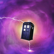 Схема вышивки «Тардис в космосе»