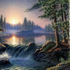 Схема вышивки «водопад»