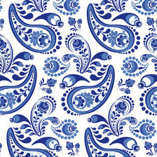 Схема вышивки «гжель»