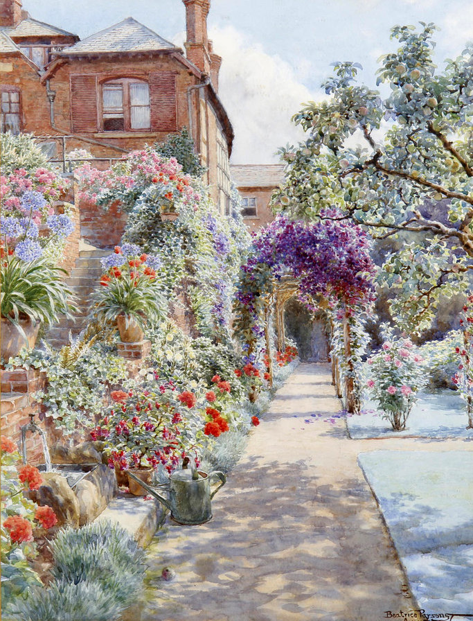 дворик - пейзаж - оригинал