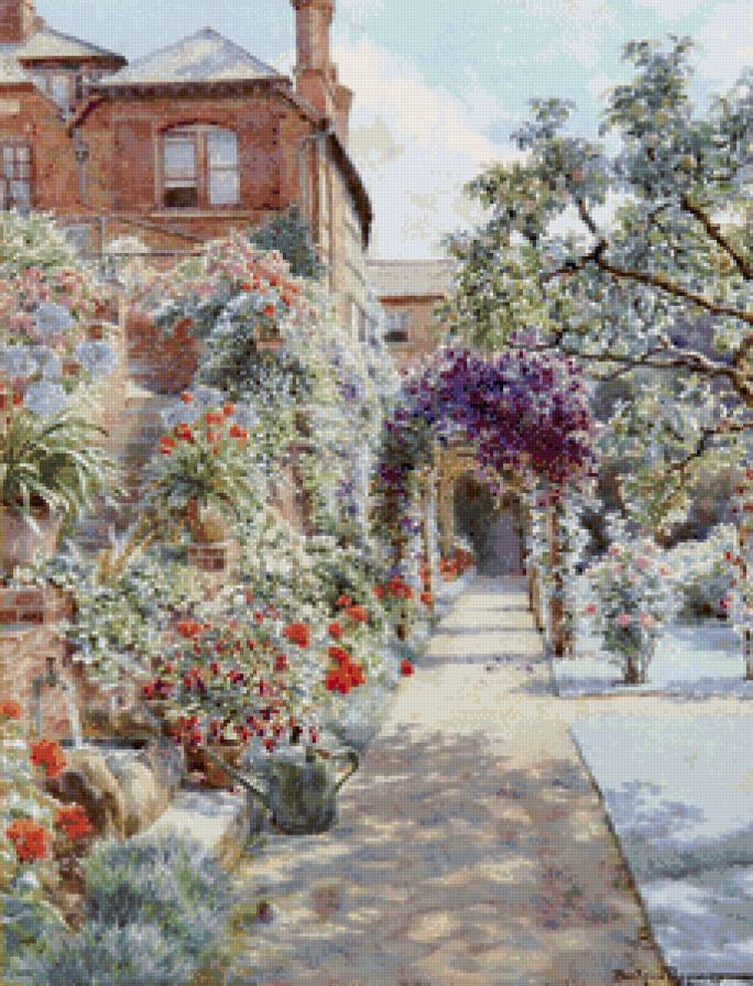 дворик - пейзаж - предпросмотр