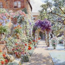 Схема вышивки «дворик»