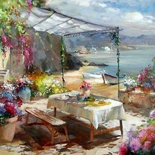 Схема вышивки «дворик»