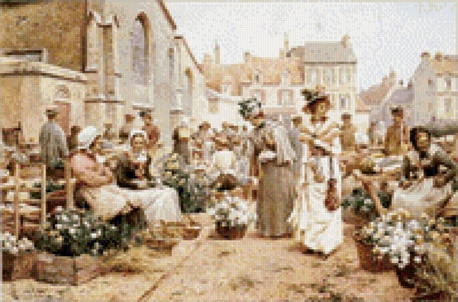 alfred-augustus-glendening-mercado flores - предпросмотр