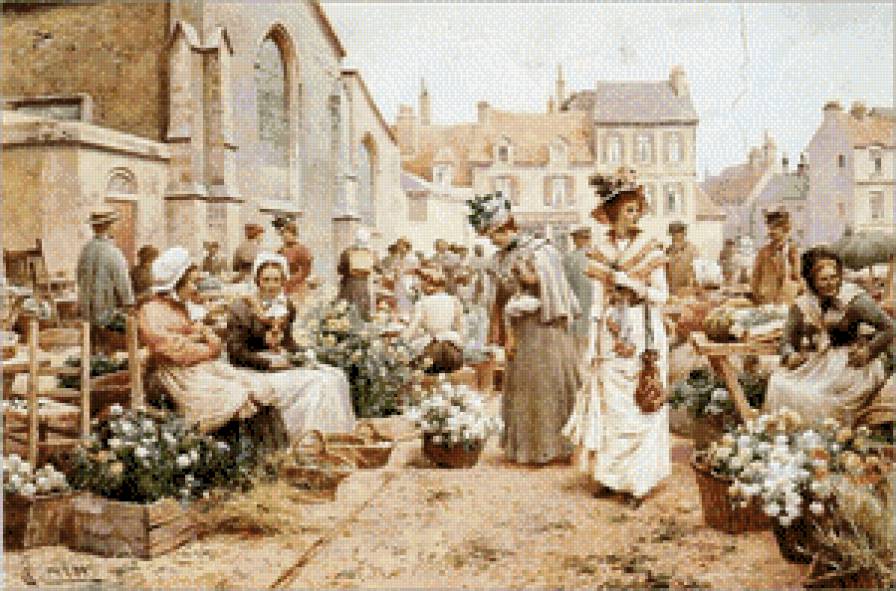 alfred-augustus-glendening-mercado flores - предпросмотр