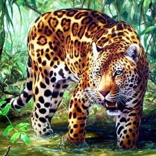 Схема вышивки «леопард»