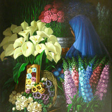 Схема вышивки «Armando_Ahuatzi_-_Vendedora_de_flores_0251-3_1024x1024 100 color»