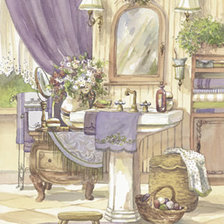 baño en lavanda con cesto