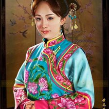 Схема вышивки «belleza china en azul»