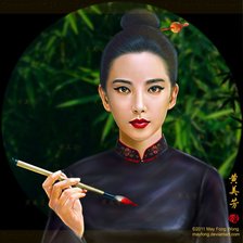 belleza china en negro