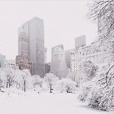 Схема вышивки «Снежный мегаполис»
