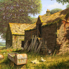 Схема вышивки «casas de granja»