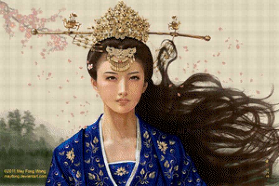 dama china con peineta - предпросмотр