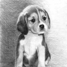 Схема вышивки «Собачка маленькая»