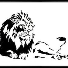 Схема вышивки «Лев»