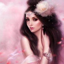 Схема вышивки «девушка-фэнтези»