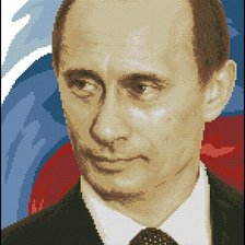 Схема вышивки «в.в.путин»
