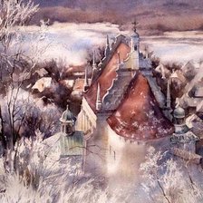 Схема вышивки «замок»