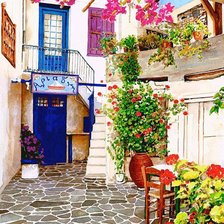 Схема вышивки «дворик»