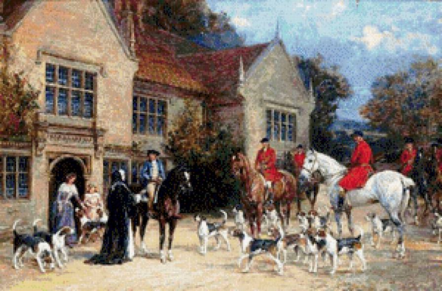 escena de caza inglesa - предпросмотр