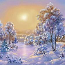 Схема вышивки «Морозний день»