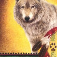 Схема вышивки «волк»