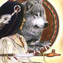 Схема вышивки «волк»