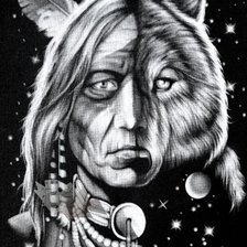 Схема вышивки «шаман»